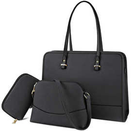 2022新款子母包PU防皮三件套单肩包斜跨包手提女包大容量托特包