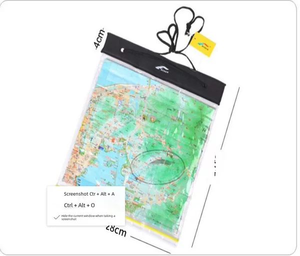 Waterproof Map Bag, Outdoor Training Water-Resistant Bag, Transparent Information Bag, Flight Map Pouch, Pvc Foldable Water Bag