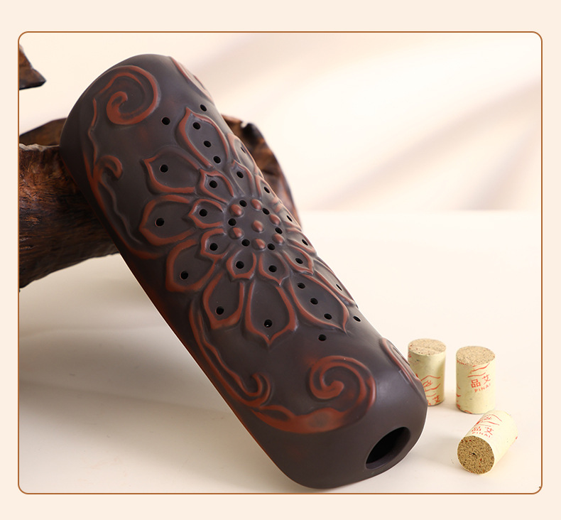 Red Bian Stone Moxibustion Neck Pillow with Mugwort Lotus Design Warm Compress Home Moxa Device preparation