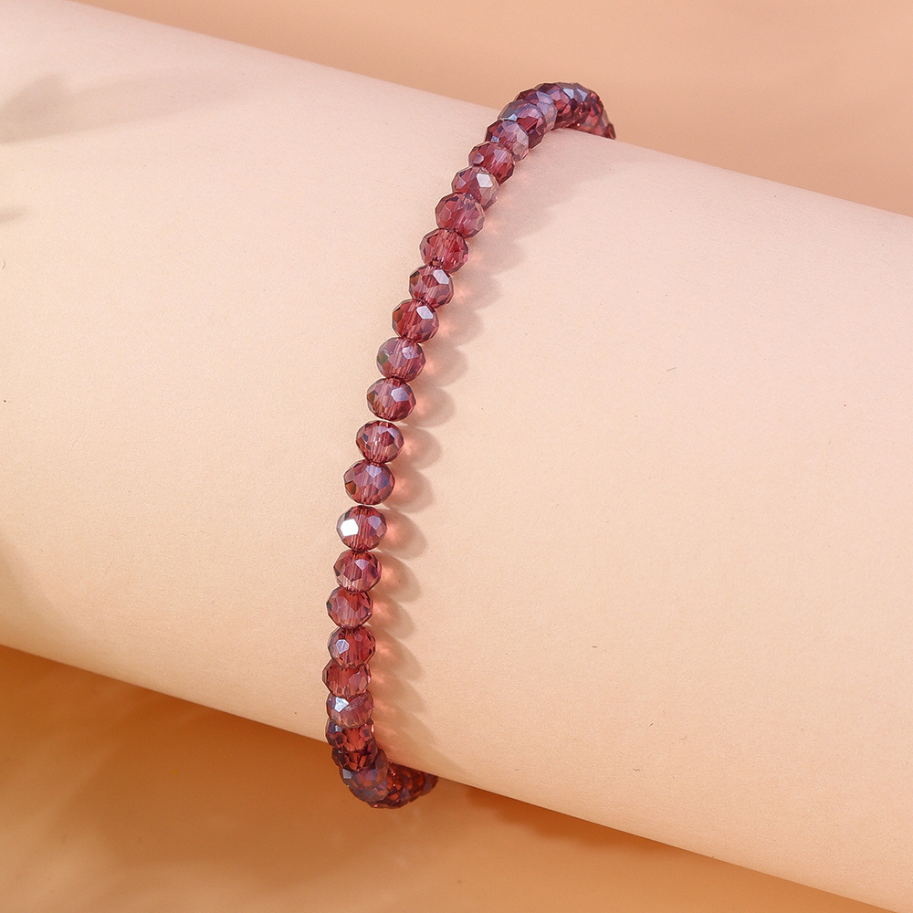 7g Weight Bracelets Classification Glass Chain Material Beaded Chain Chain Type 1 Piece Quantity Holiday, Daily Occasion Glass Material Solid Color Pattern All Seasons Season Unisex Gender Simple Style, Classic Style Style Simple Style Classic Style Solid Color Glass Beaded Chain Beaded Bracelets Wholesale 11