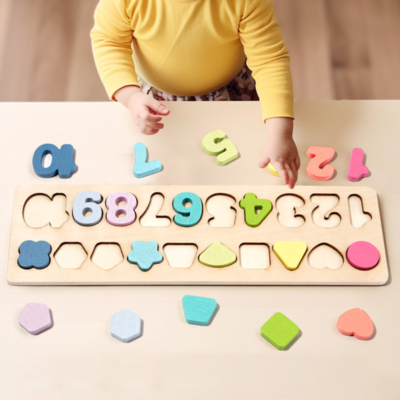 ER en un puzzle de logaritmo de forma alienígena para niños puzzle de pesca temprana forma de animales digitales pareja madera jugar