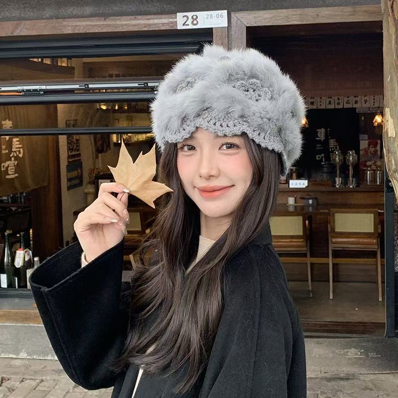 Single-sided hooked hat-grey