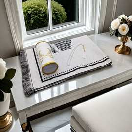 白色方形机织毯念珠伴手礼prayermat便携式可折叠毯子垫子家居