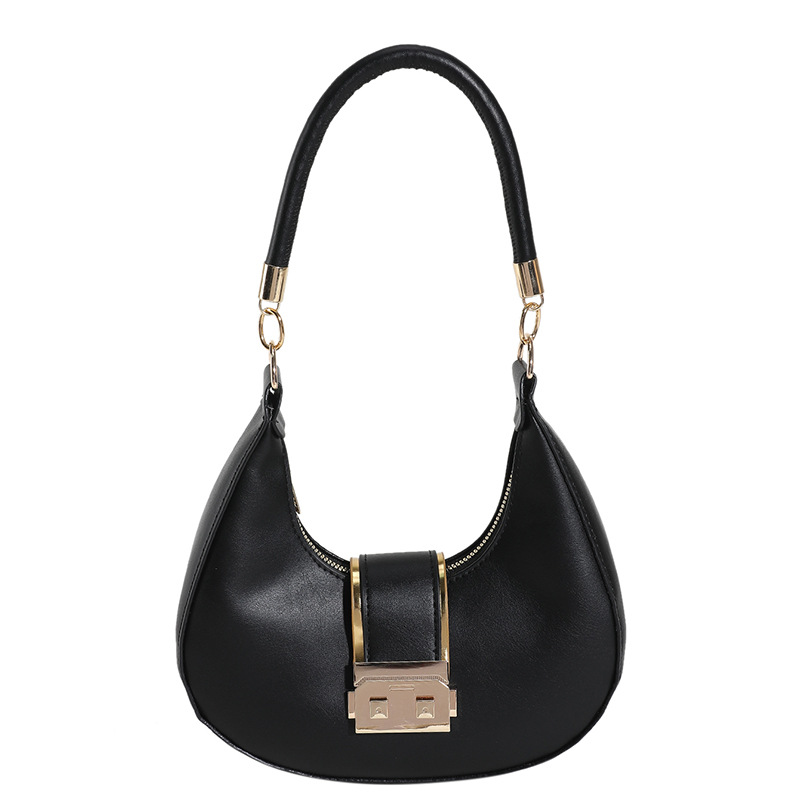 Bolso de axila simple y moderno 2024 nuevo diseño de nicho, estilo explosivo transfronterizo, bolso de luna nueva de un solo hombro de todo fósforo