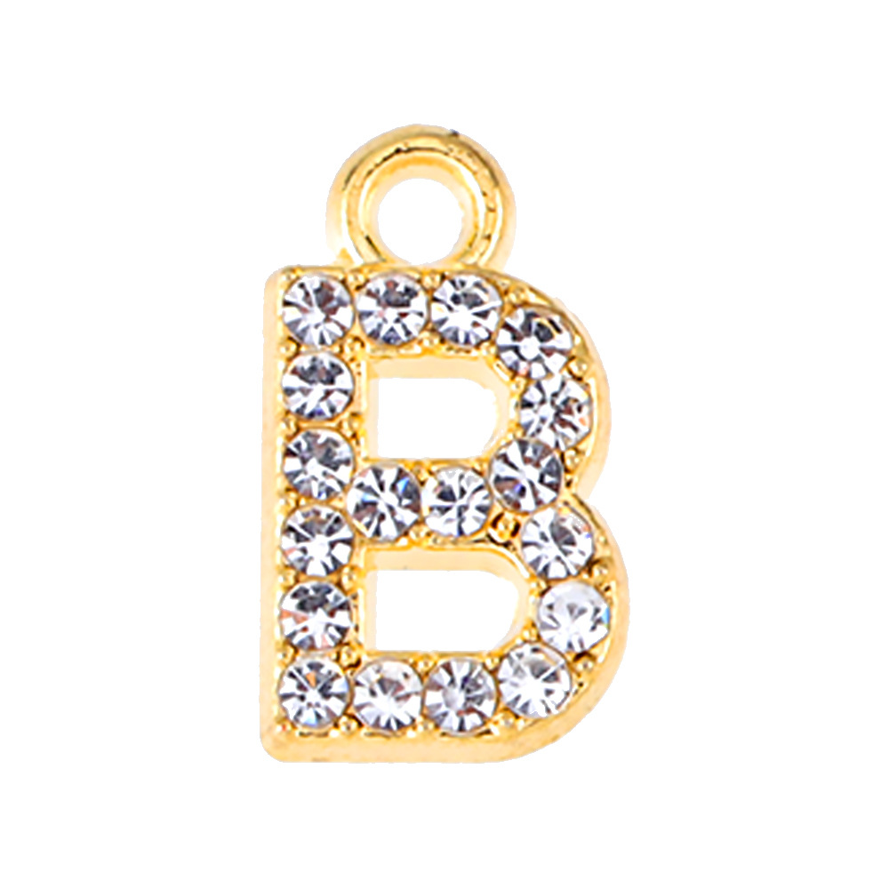 53g Weight Pendant Jewelry Making Type 13mm Jewelry Making Size Artificial Diamond Inlay Material DIY Jewelry Accessories Classification 50 PCS/Package Quantity Alloy Material Letter Pattern Plating Design Elegant, Simple Style, Streetwear Style 50 PCS/Package 13mm Alloy Artificial Diamond Letter Pendant 8