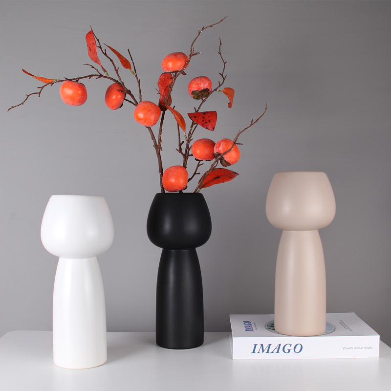 北欧陶瓷花瓶摆件现代简约客厅干花插花器创意居家装饰品
