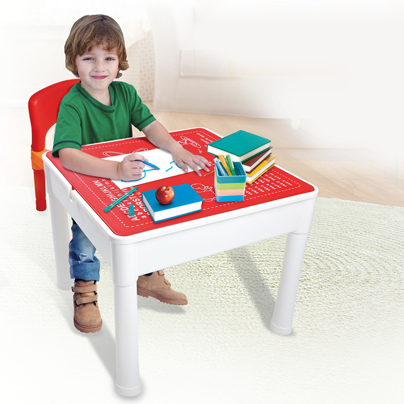 Mesa multifuncional para niños transfronterizos DIY ensamblaje de bloques de construcción mesa de pescado magnética eléctrica de juego acuático tabla de juguetes