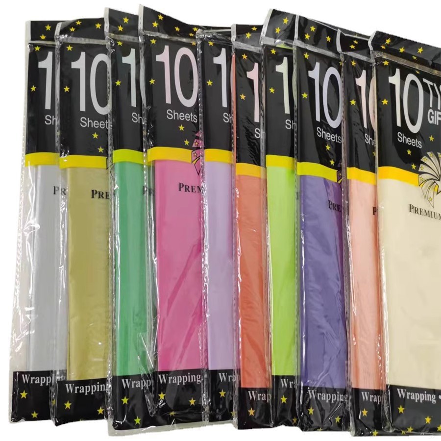 14g de papel de pera de color tissue paper comercio exterior papel de página fina decoración de Navidad niños hecho a mano embalaje de flores