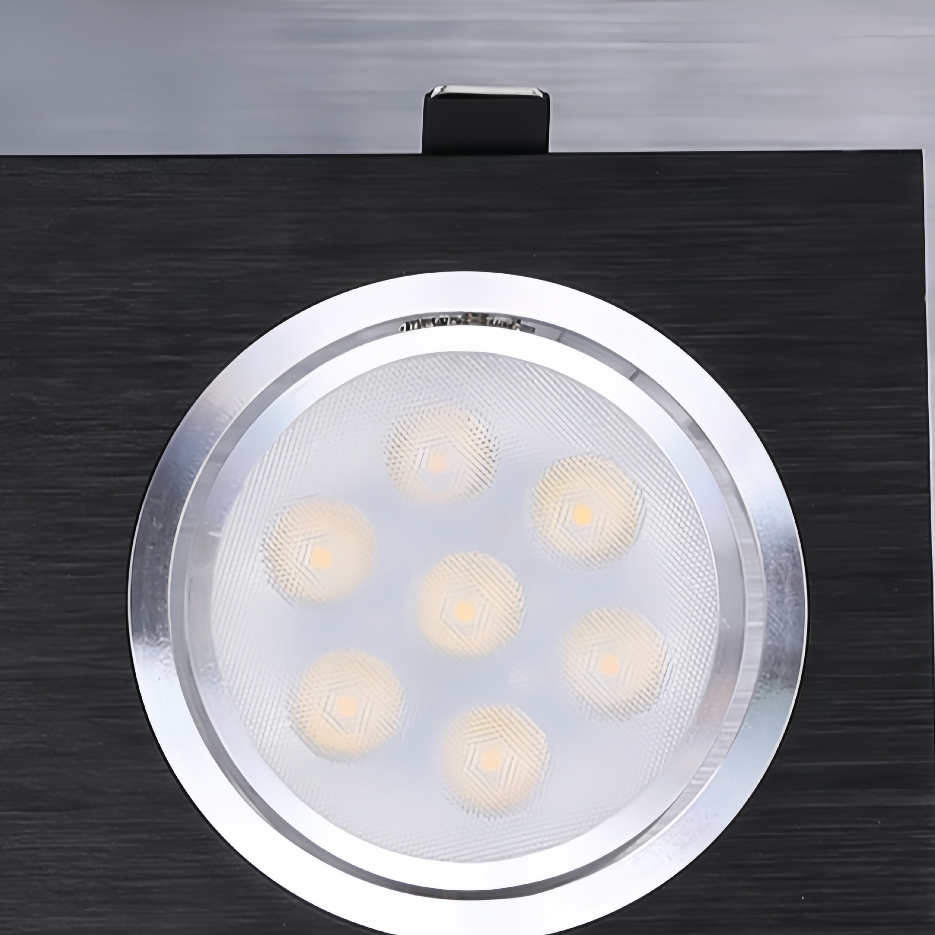 Foser LED de doble cabezal rectángulo cuadrado cepillado negro cepillado plateado lámpara empotrada de doble cabezal totalmente de aluminio