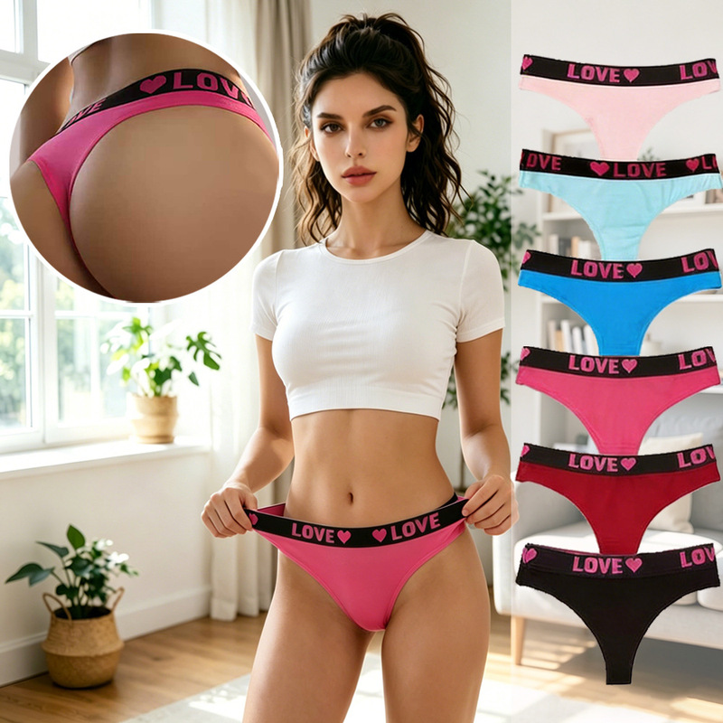 Cross-Border Plus-Size Pure Cotton Women's Panties, European and American Style Low-Waist Pure Cotton Crotch Invisible Bikini Hip-Lifting Thong Cross-Border Plus-Size Pure Cotton Women's Panties, European and American Style Low-Waist Pure Cotton Crotch Invisible Bikini Hip-Lifting Thong
