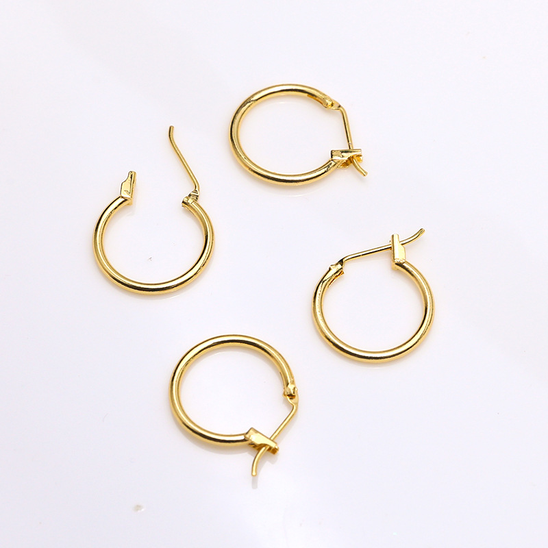 10 PCS/Package Copper Solid Color Ear Stud Accessories Simple Style display picture 14