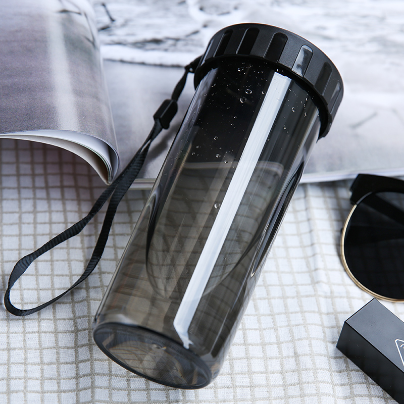 Plastic Cup Portable Leak-proof Creative Fashion Sports Cup Simple Men's and Women's Students Small Fresh Water Cup