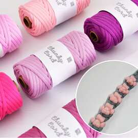 6mm 粗棉灌芯棉绳macrame cord 圆股绳涤纶绳手工diy编织绳厂家批