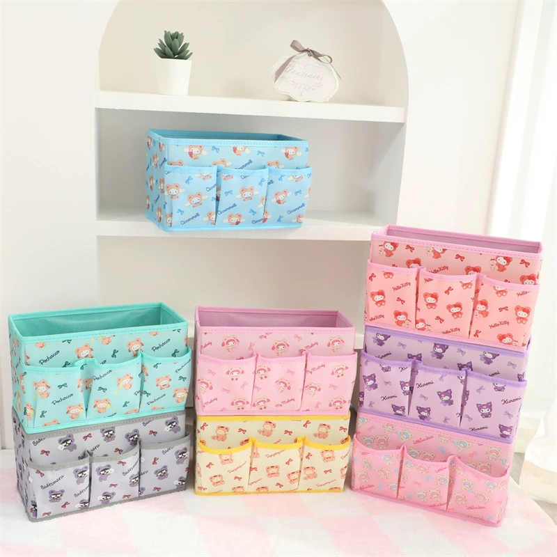 Капибара Настольная коробка для хранения канцелярских принадлежностей Складная многосетная коробка для студенческого общежития