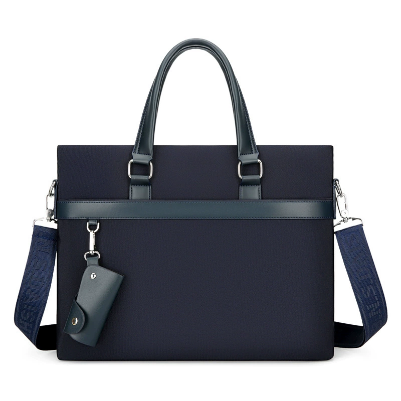 Men's capacious shoulder bag for folders, oxford cloth