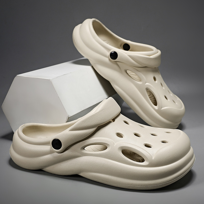 Couple's Beach Shoes Dung-feeling Non-slip Outdoor Cave Shoes Baotou Breathable Sports Sandals for Men and Women Nurses Sandals