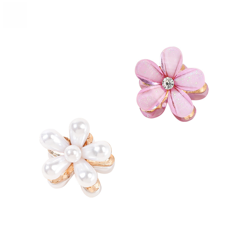 Qiyue small fresh metal flower small grab clip broken hair Pearl small clip female bangs clip side clip hair accessories wholesale_voghion.com