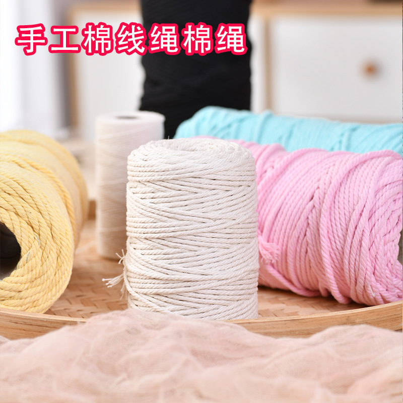 Cotton Rope Cotton Thread Rope Binding Rope Handmade diy Decorative Braided Line Tape Material Wear-resistant Zongzi Rope Household