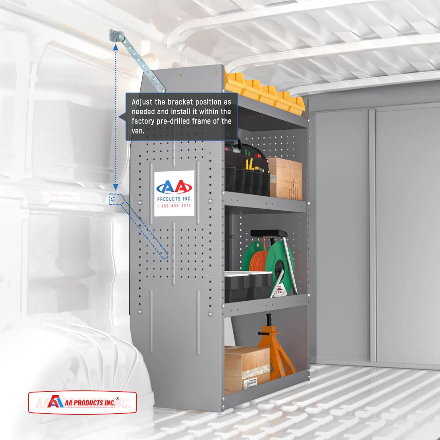AA Products Inc. SH-4303 Стальной стеллаж для грузовика для системы хранения NV200, T