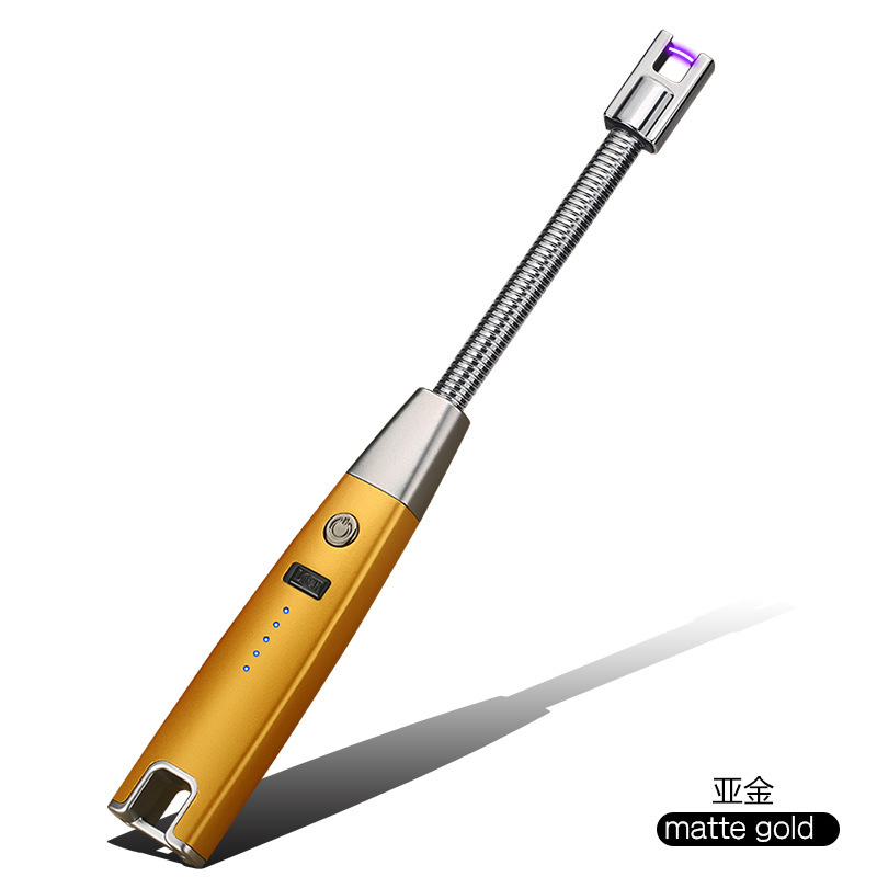 Fabricantes al por mayor Arco Tipo-c Cargador Encendedor Estufa de gas Encendido Agarre Exalargue Cocina Encendedor Transfronterizo Chong