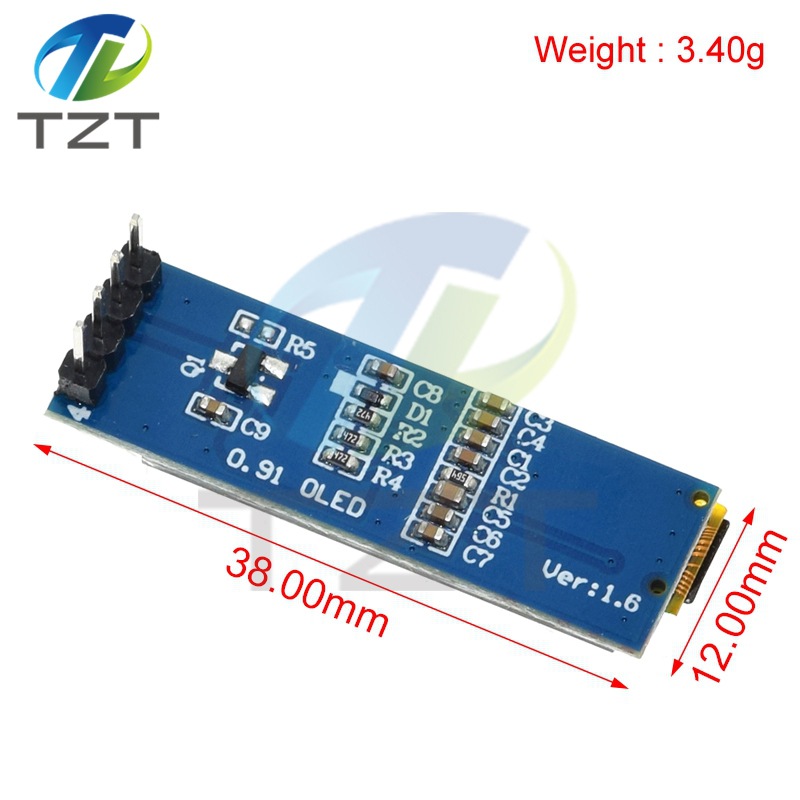 0.91寸OLED液晶屏显示模块 IIC 12832液晶屏显示器件 兼容3.3V-5V