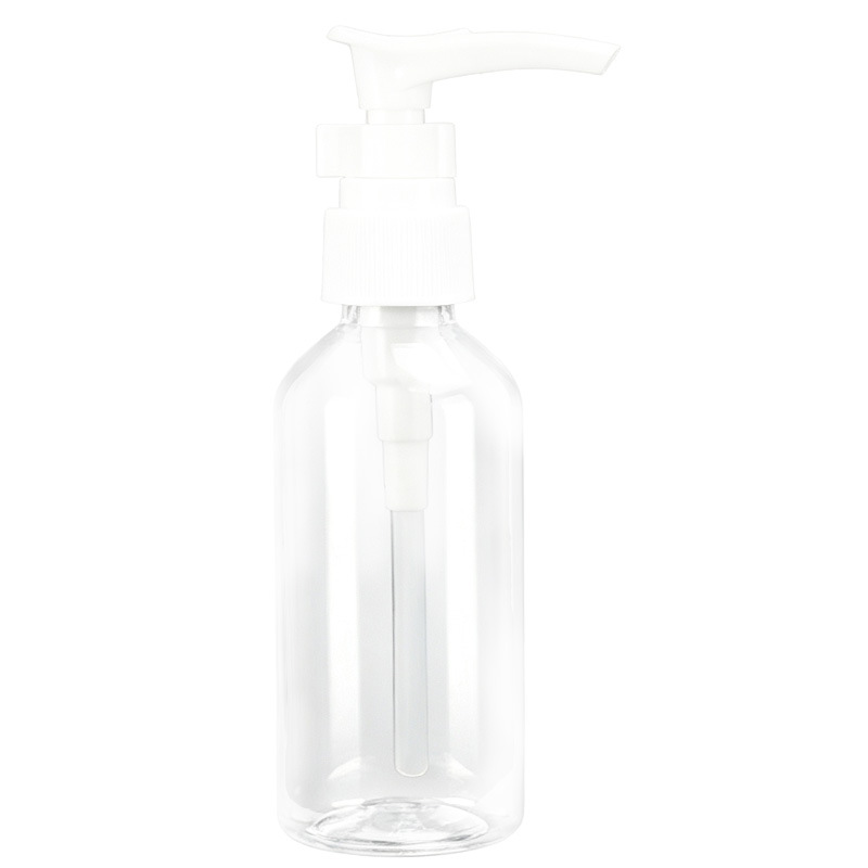 Botella de Plástico con Bomba de Presión, 50, 60, 80, 100, 120 ml, Transparente, con Boquilla de Pico de Pato, para Dispensar Lociones y Cosméticos