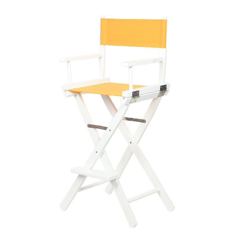 Sillas plegables de madera sólida sillas de maquillaje de pies altos sillas de bar sillas portátiles sillas de lona plegables