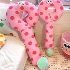 水玉疑問符頸椎枕 U 字型ロング枕ソファ出窓クッション女の子睡眠脚首枕