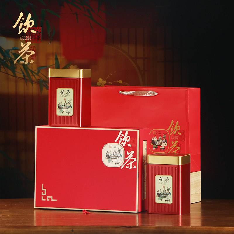 新款凤凰单枞茶叶包装盒空礼盒通用一斤装英红九号茶叶罐礼盒批发