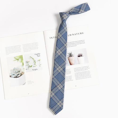 Blue Tie Academic Style JK Casual No Iron Shirt Accessory Japanese Striped Graduation Gown Tie for Women Handmade Men DK