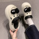 Thick bottom muffin hole shoes women's summer small briquettes outside wear fashion 2025 new sandals and slippers covered toe beach shoes