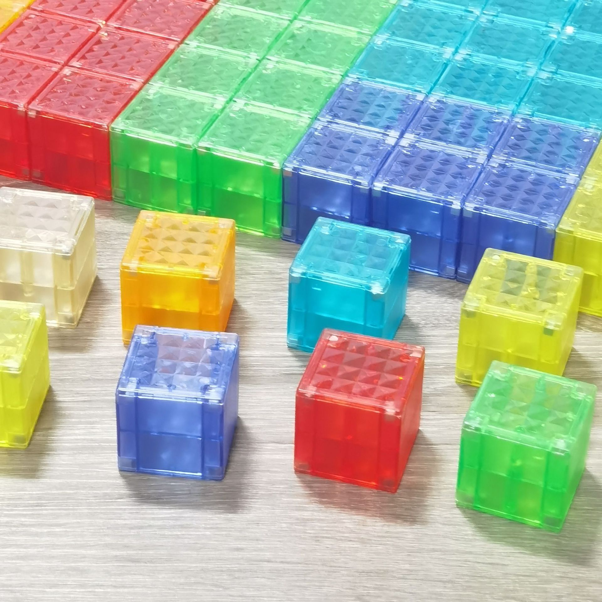 兼容3CM 透明磁力方块 实物图