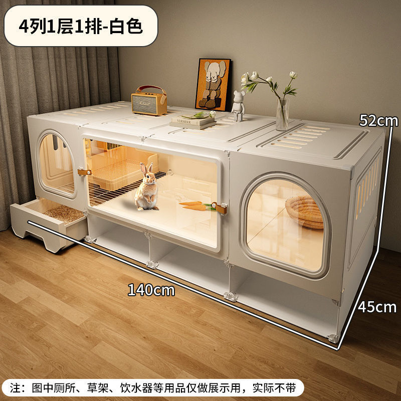 兔子笼子家用别墅特大豪华窝兔屋宠物荷兰猪笼子透明观景【厂家】|undefined