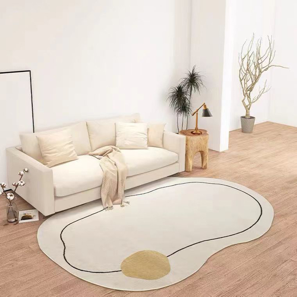 Alfombra Morandi con diseño de nubes frescas, estilo nórdico, para sala de estar, alfombra para mesa de centro, personalizada, creativa, irregular, de felpa, para uso doméstico.