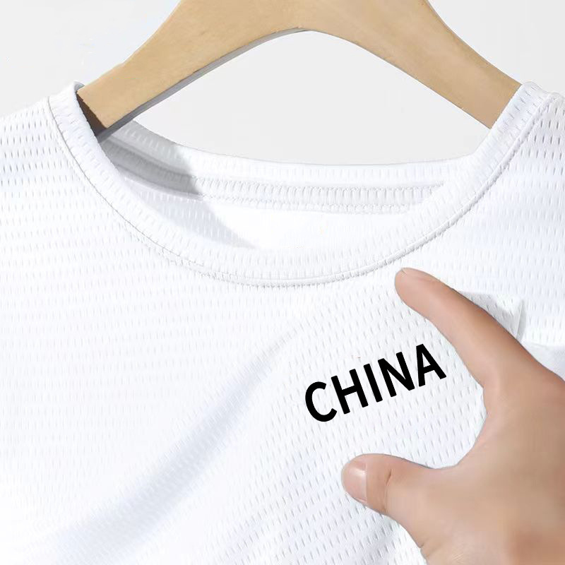 [Mesh short sleeves] CHINA white