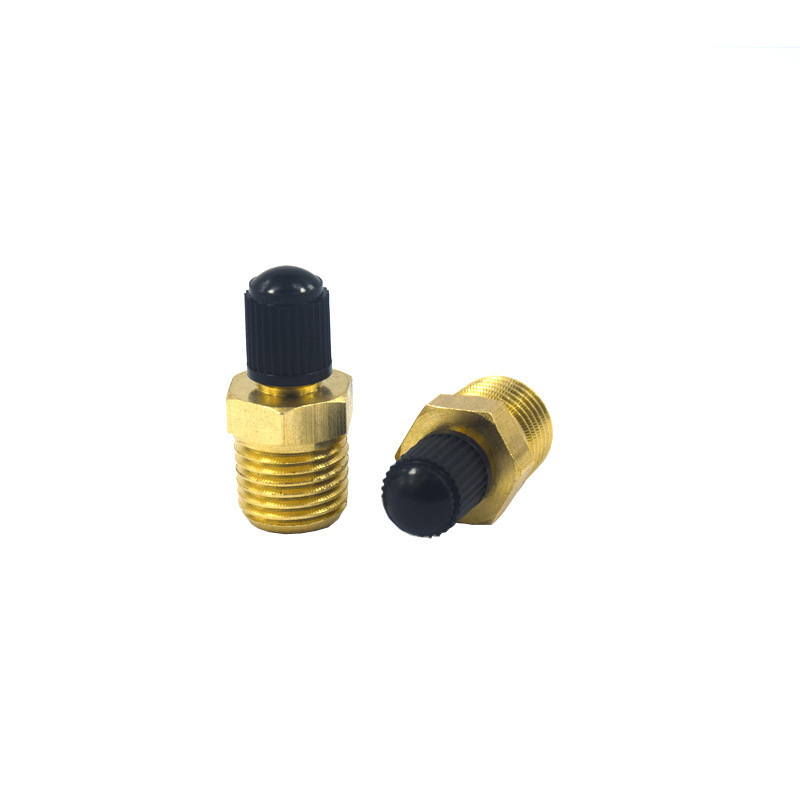 Car Tire Valve Core, Motorcycle Vacuum Tire Threaded Valve, Tire Pressure Monitoring 1/4 Npt Copper Valve