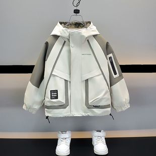 Boys' Jacket 2025 New Spring Children's Forest Style Waterproof Windbreaker Stylish Spring and Autumn Boys' Jacket Children's Clothing