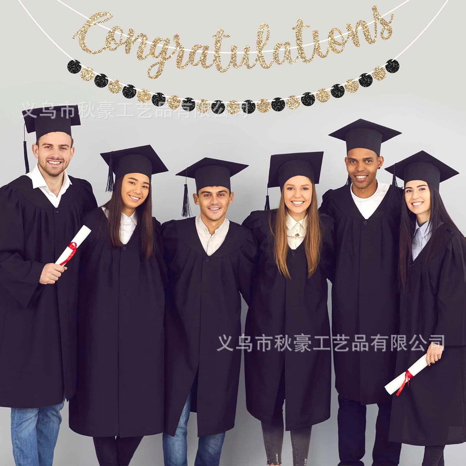 2024 nueva temporada de graduación bandera de la fiesta de graduación guirlandas boda jubilación decoración personalizada