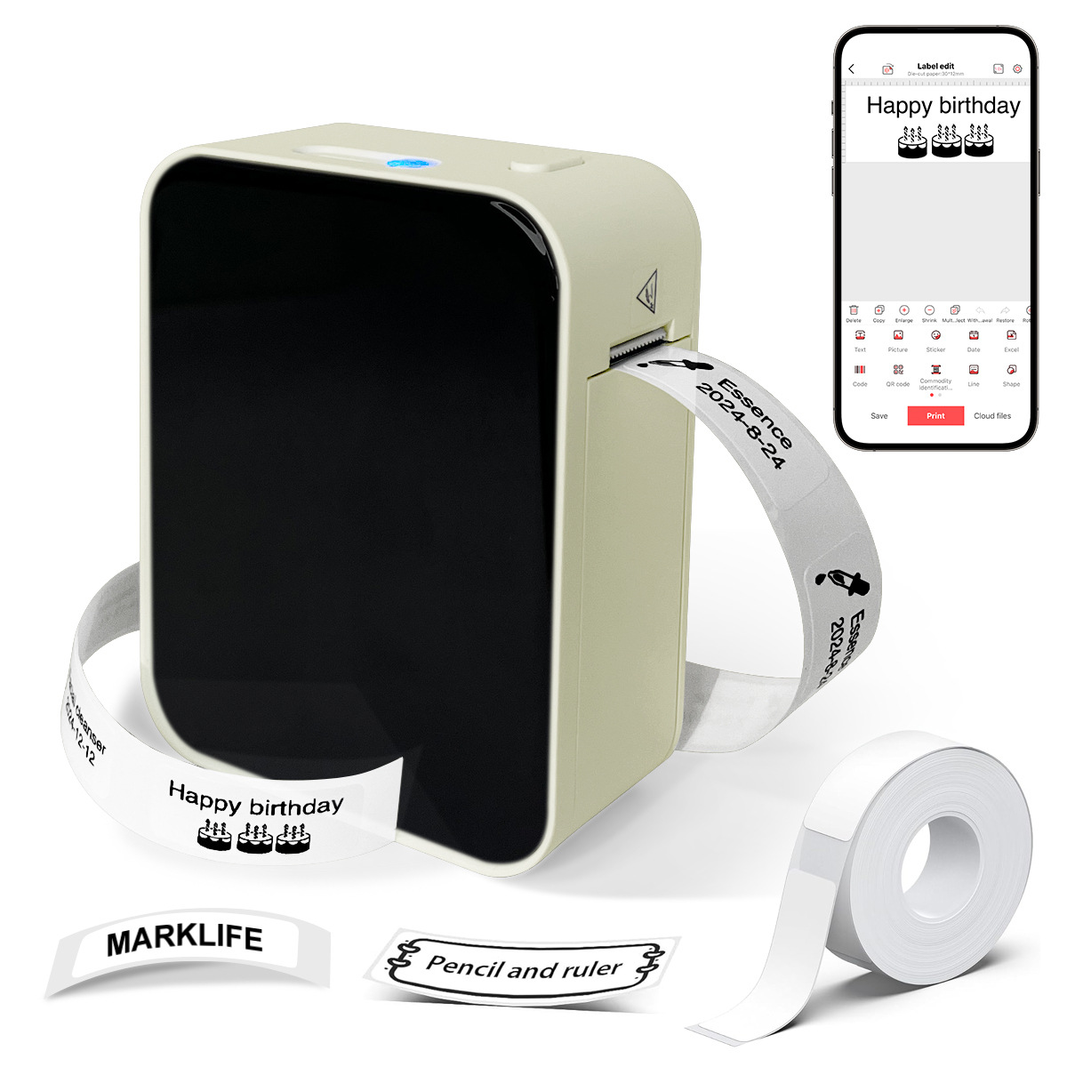 Mini Thermal Label Printer mini thermal label machine portable home label printer 2