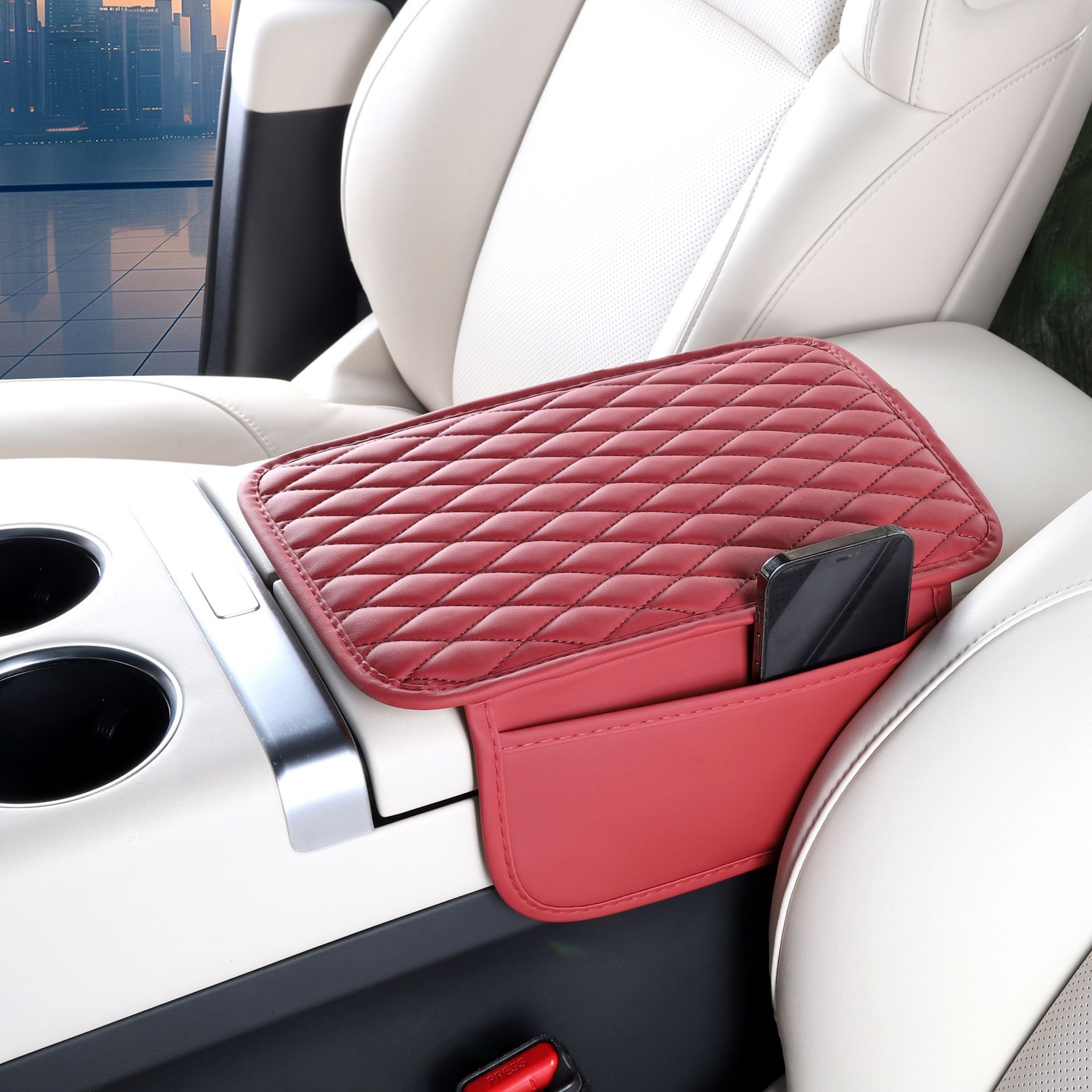 Car Armrest Box Mat Storage Organizer Universal Armrest Protection Pad Cross-Border Labeling Armrest Box Heightening Pad