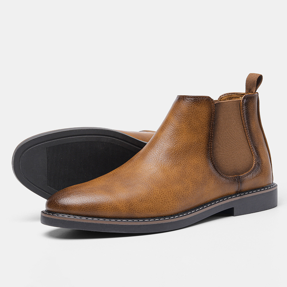 Herren Britische Herrenschuhe Polnische Farbe Mode Retro Herren Übergröße Stiefeletten Stiefeletten_voghion.com