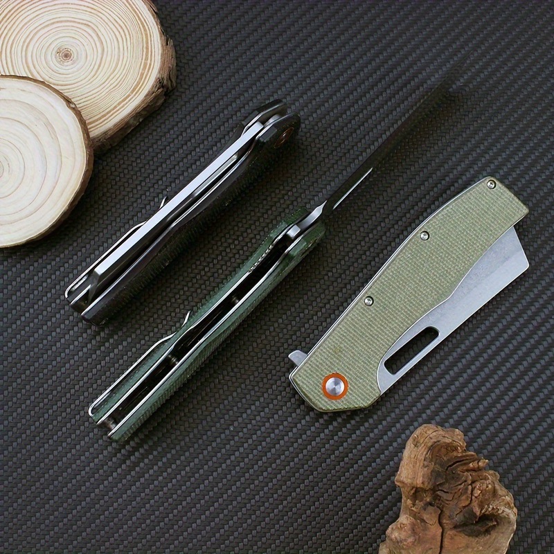 Original Folding Knife D2 Blade Micarta Handle Pocket Knife|undefined