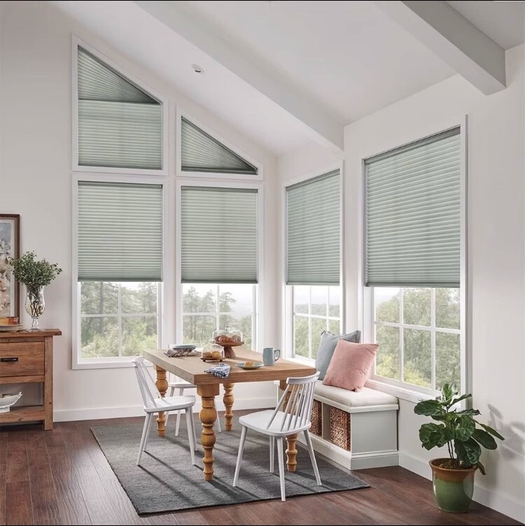 Special-Shaped Accordion Curtain Bead Electric Day and Night Honeycomb Curtain Sunshade and Heat Insulation Indoor and Outdoor Bedroom Balcony