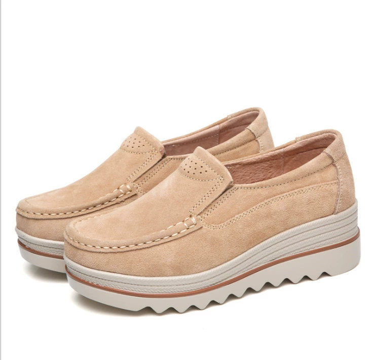 2022 трансграничная Внешняя торговля Amazon, женская обувь на танкетке, однослойная обувь небольшого размера, женские туфли для мам на высоком каблуке, осенняя платформа