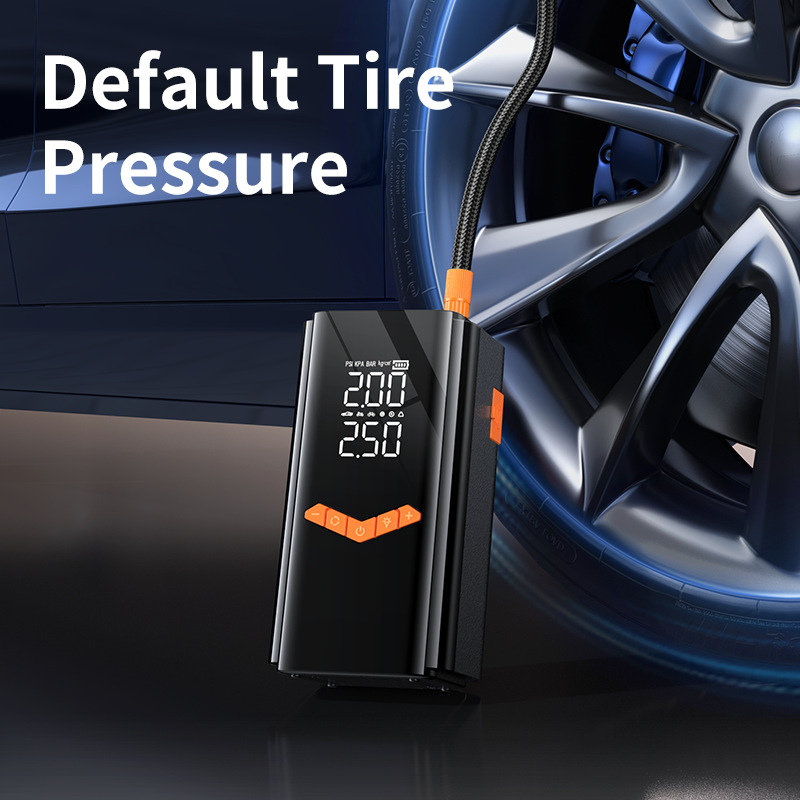 New Emergency Power Supply Air Pump Portable Car Tire Inflator with Ai Tire Pressure Measurement Electric Inflator