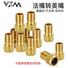 Cruiser road bike French valve adapter tire conversion head with pump accessories