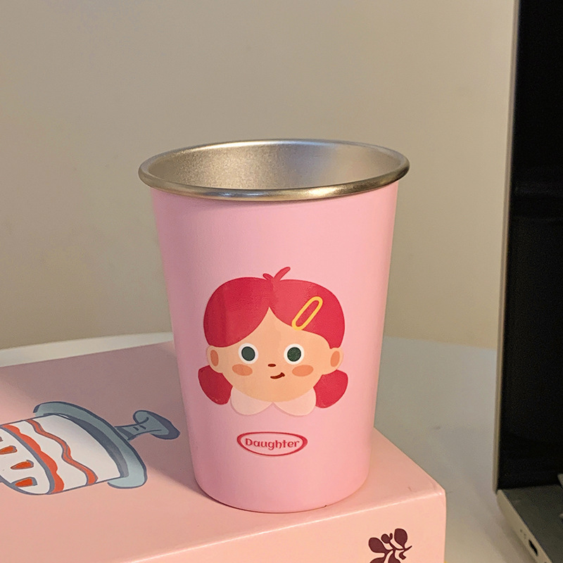 不锈钢牙刷耐脏情侣刷牙创意洗漱杯卡通家庭款家园加厚漱口杯防霉|undefined