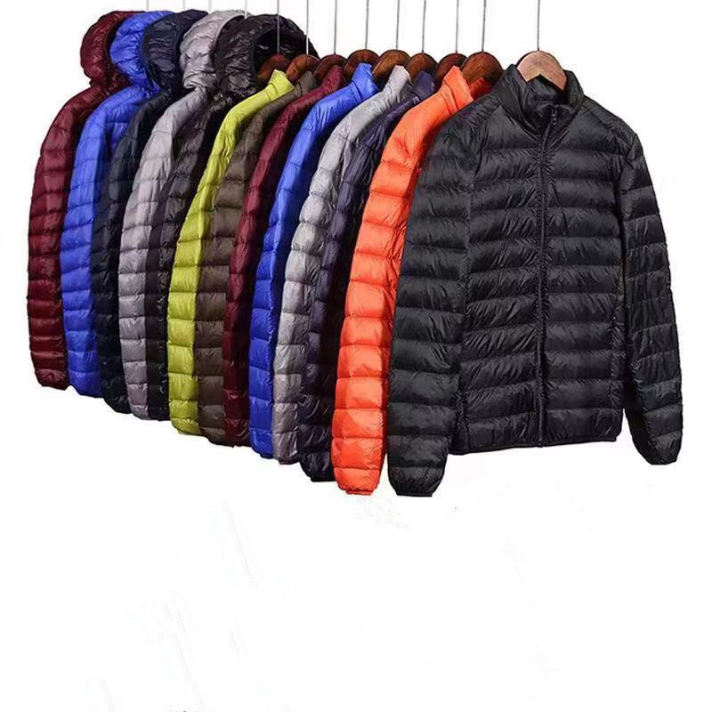 Juventud más tamaño casual ropa de invierno collar de pie Abrigo acolchado de algodón transfronterizo nuevo ligero con capucha de algodón para hombres