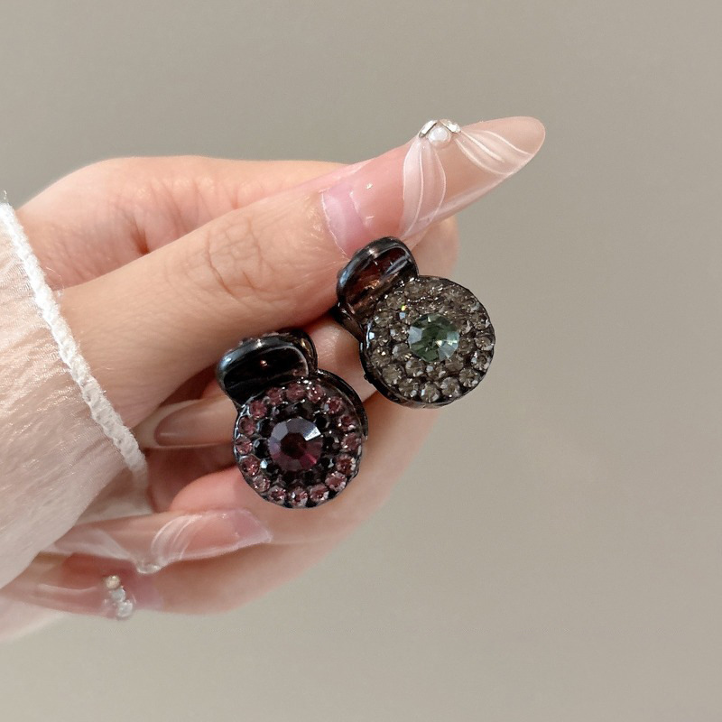 3 ¿ pequeño clip de agarre de diamante de agua gris púrpura (un par de instalación).