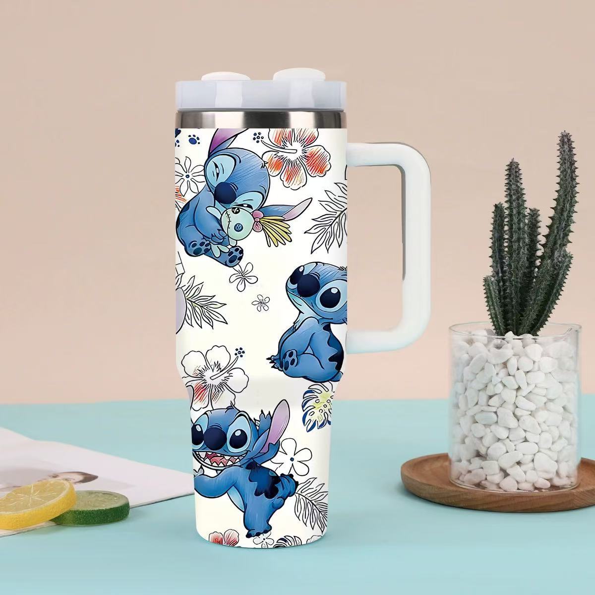 Transfronterizo Amazon 40oz Sanrio dibujos animados KT gato serie termo taza de hielo taza de café portátil con mango